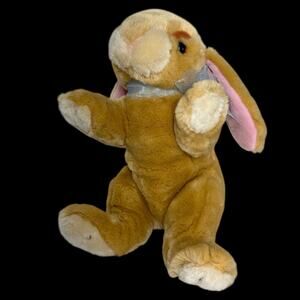 Vtg Commonwealth Plush Bunny Rabbit Yellow Floppy Ears Stuffed Animal Easter Toy
